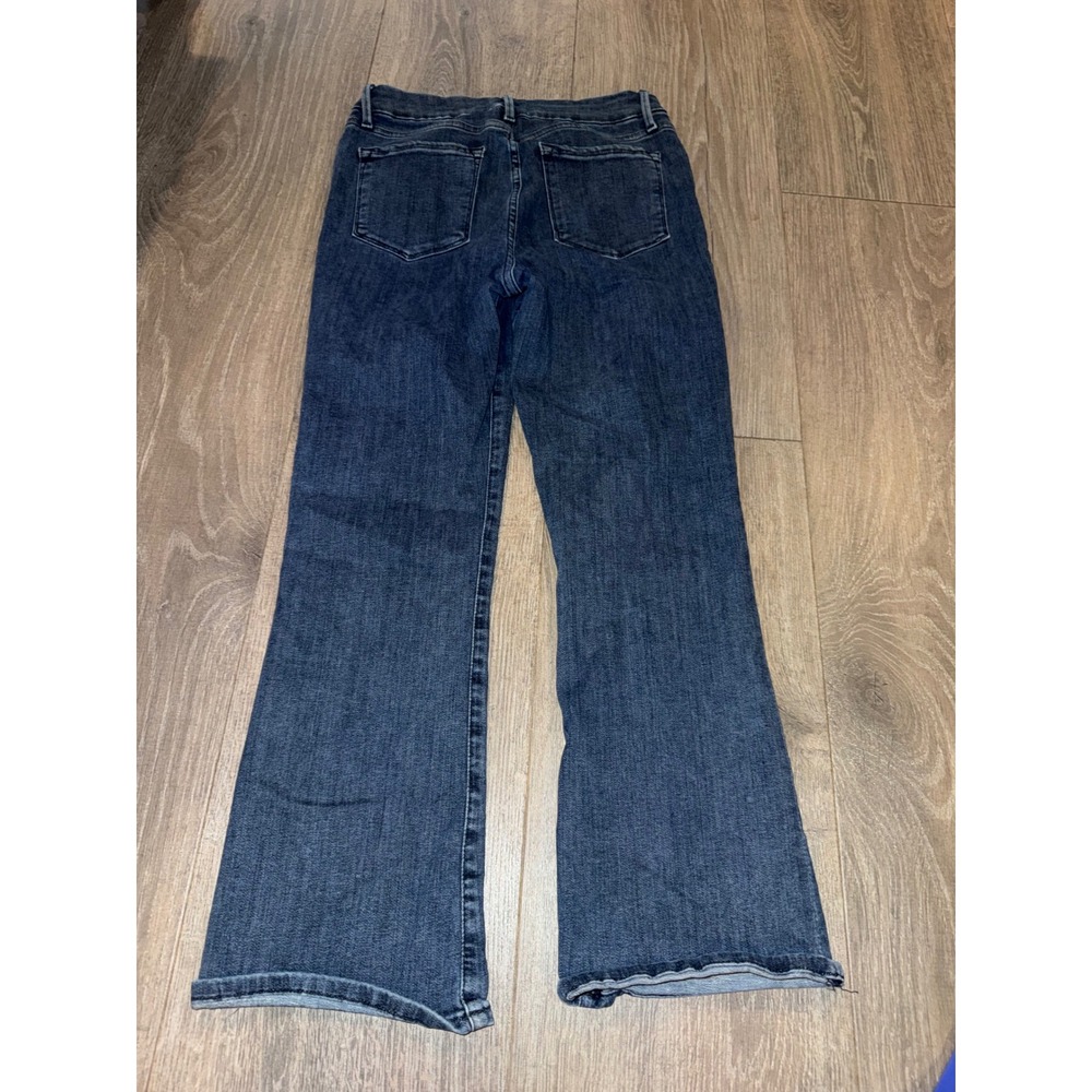 Frame Le Crop Mini Boot Jeans Womens 29 Dark Indigo Blue High Rise Stretch Denim